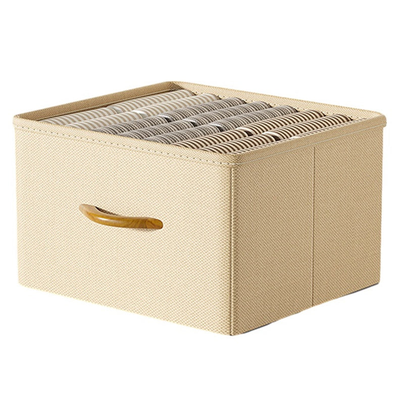 42L Collapsible Washable Storage Box Imitation Linen Organizer for Clothes Bedding 42L Collapsible Washable Storage Box Imitation Linen Organizer for Clothes Bedding